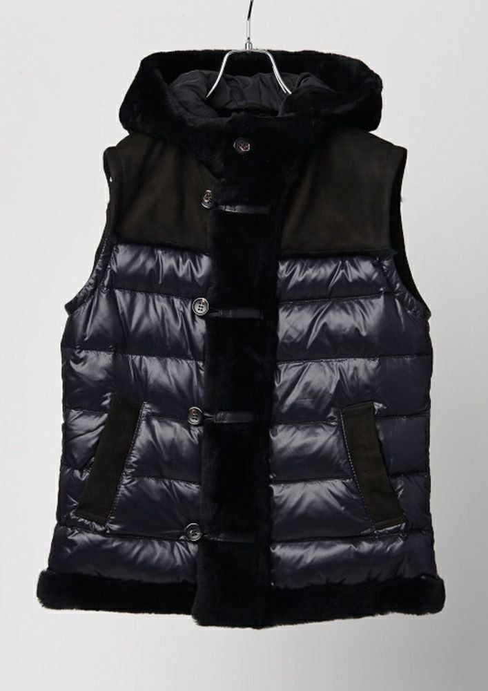 【超希少】MUTA × AKM ダウンベスト 2way ロゴ カシミヤ L LUXE AKM PLUS ダウンベスト ベスト LUXEAKMPLUS(リュクスエイケイ