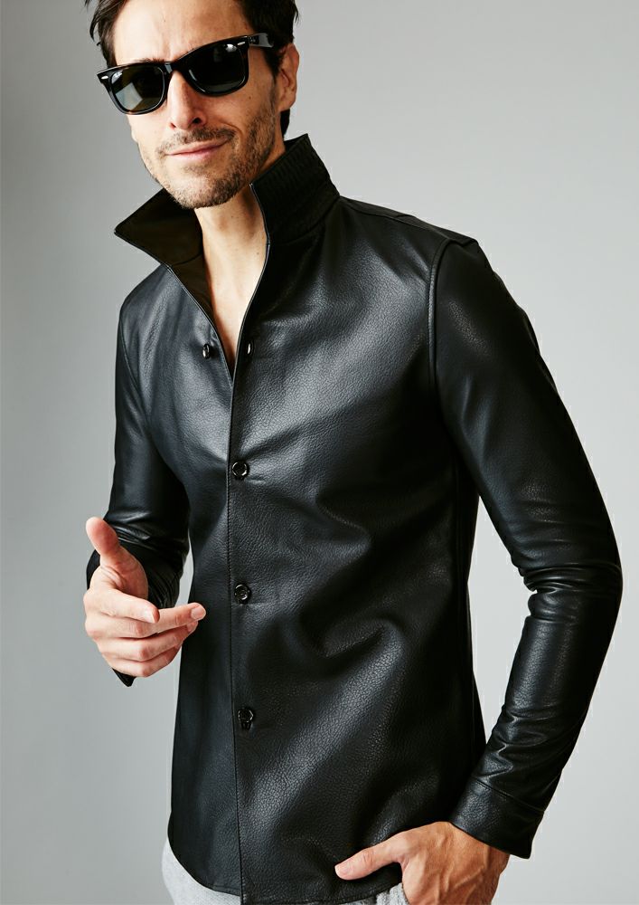 20SS AKM WRINKLE SHIRTS 羊革 シープレザーシャツ M 20SS AKM WRINKLE SHIRTS 羊革 シープレザーシャツ M 20SS AKM WRINKLE