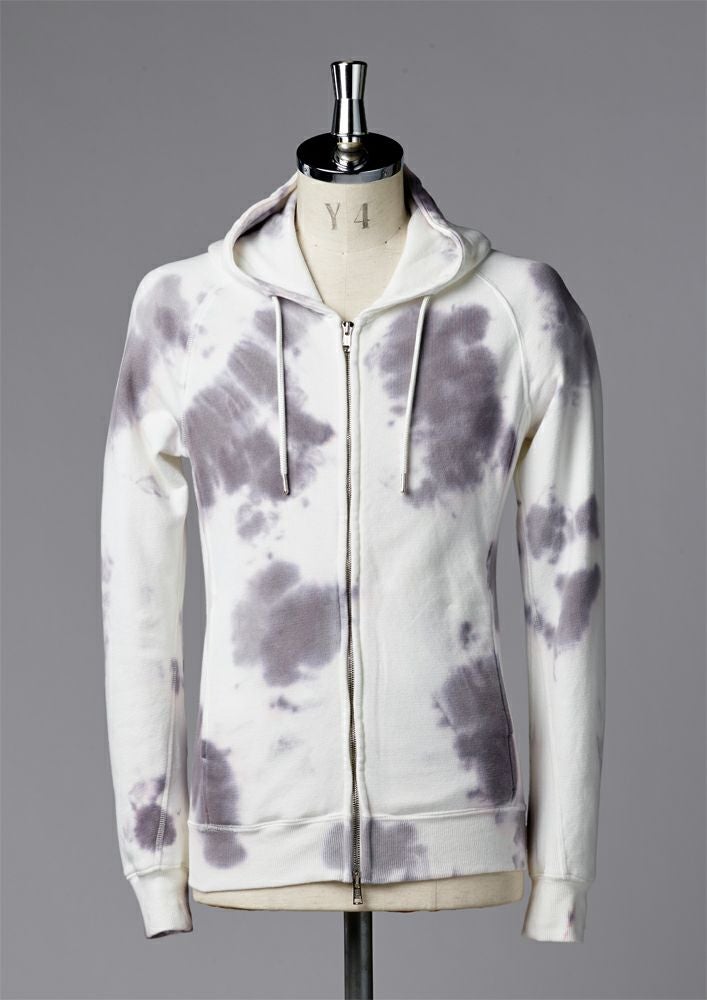 AKM】KARAMI JERSEY TIE DYE RAGLAN ZIP PARKA -L.GRAY- | AKM