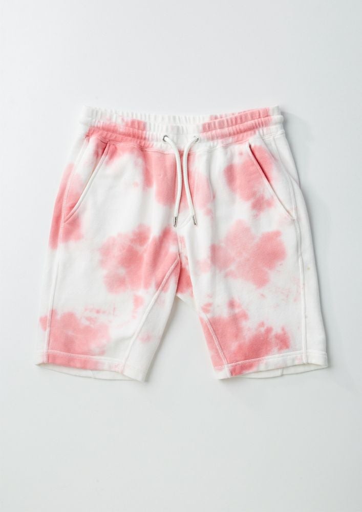 新品 AKM KARAMI RELAX SHORTS からみ 迷彩 ショーツ AKM】KARAMI JERSEY TIE DYE RELAX SHORTS -L.PINK- | AKM