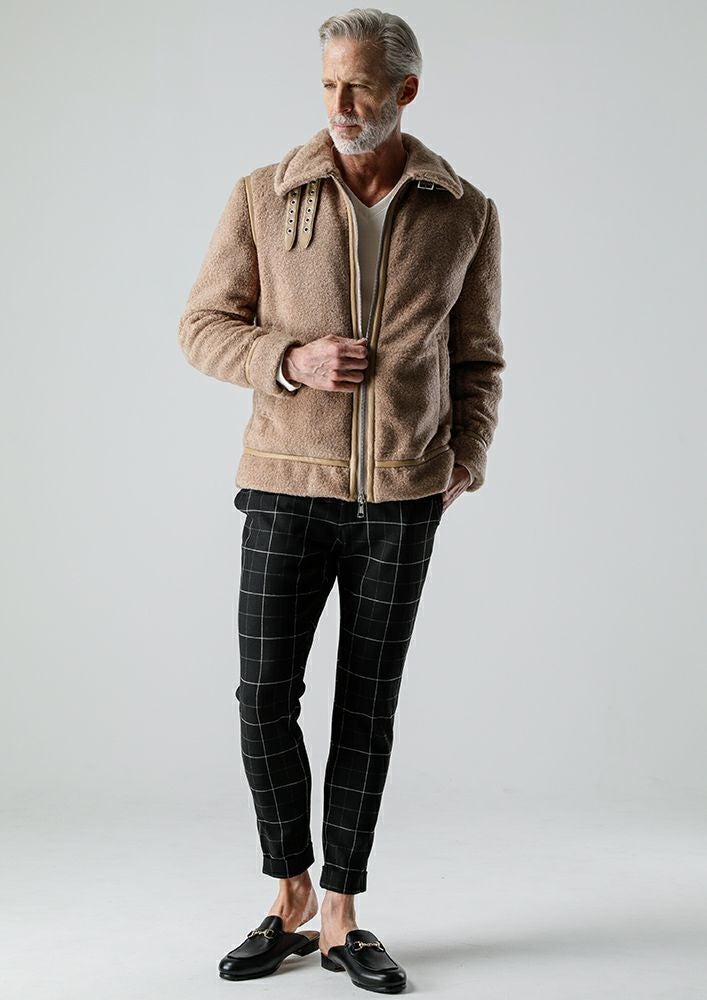 AKM】SHEEP BOA PILE / PU LEATHER MOCO MOCO B-3 -BEIGE- | AKM
