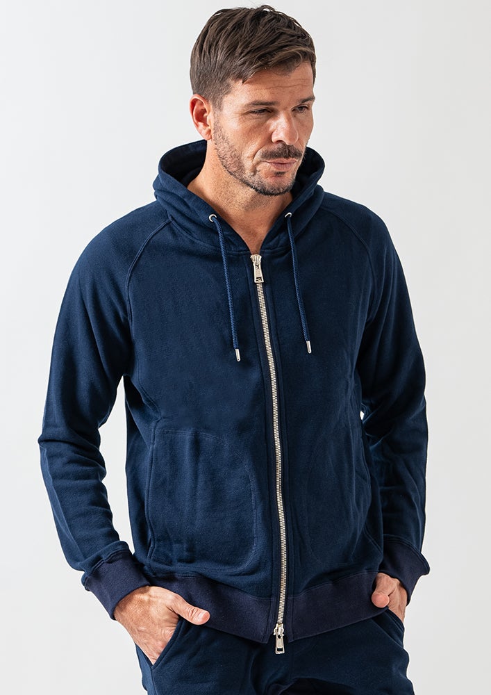 AKM ZIP PARKA CAMO パーカー AKM】ORIGINAL KARAMI JERSEY RAGLAN ZIP PARKA -NAVY- | AKM