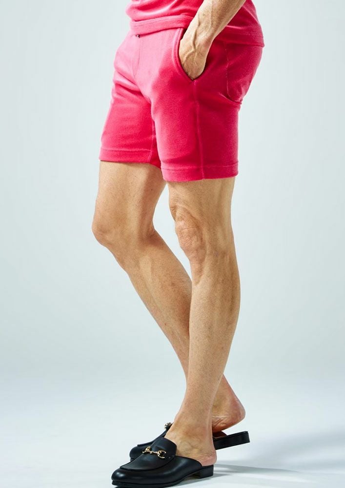 AKM】ORIGINAL SILKY TENCEL PILE RELAX SHORTS -ROSE- | AKM