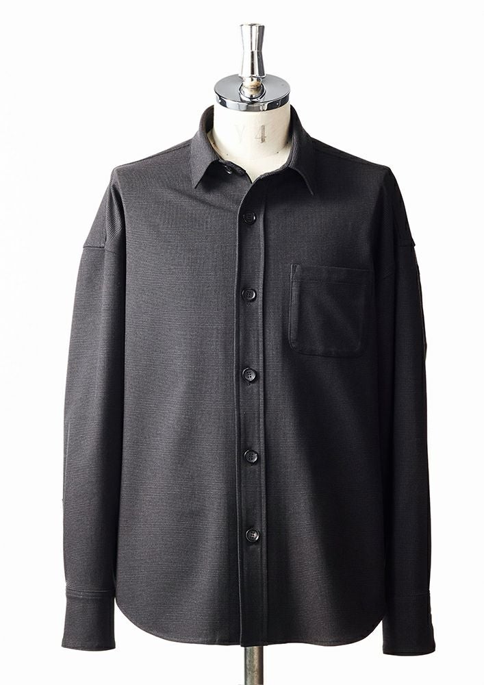 AKM】T/R SOFT THERMO DROP SHOULDER OVER SHIRTS -BLACK/D.GRAY-