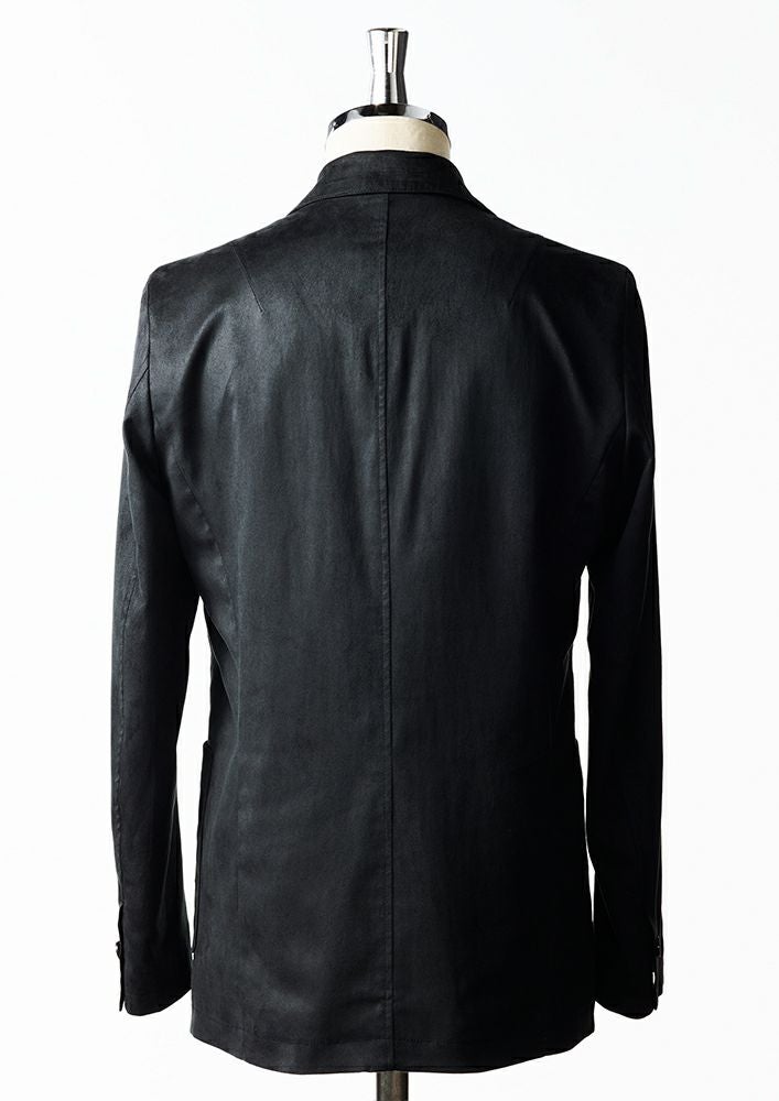 AKM】STRETCH ECO SUEDE SWING EASY JACKET -BLACK-