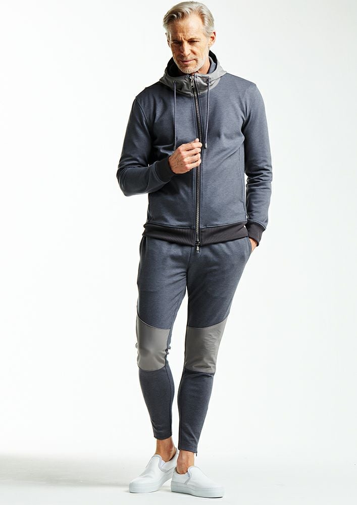 AKM】DUAL WARM / POLYESTER BIKER SKINNY -GRAY-