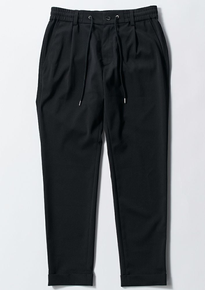AKM】TWIMMY TWILL SWING EASY PANTS -BLACK-