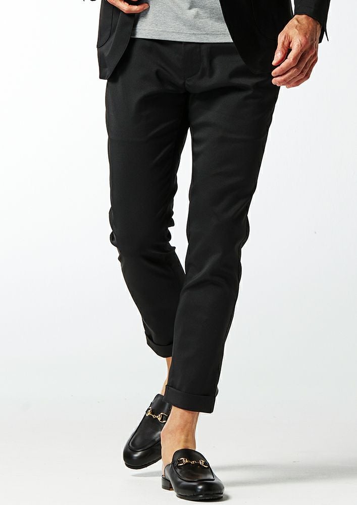 AKM】TWIMMY TWILL SWING EASY PANTS -BLACK-
