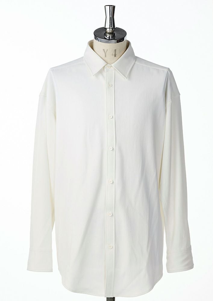 トップス AKM RECYCLE POLYESTER TWIL L/S BIG PLAIN AKM】RECYCLE POLYESTER TWIL L/S BIG PLAIN -WHITE-