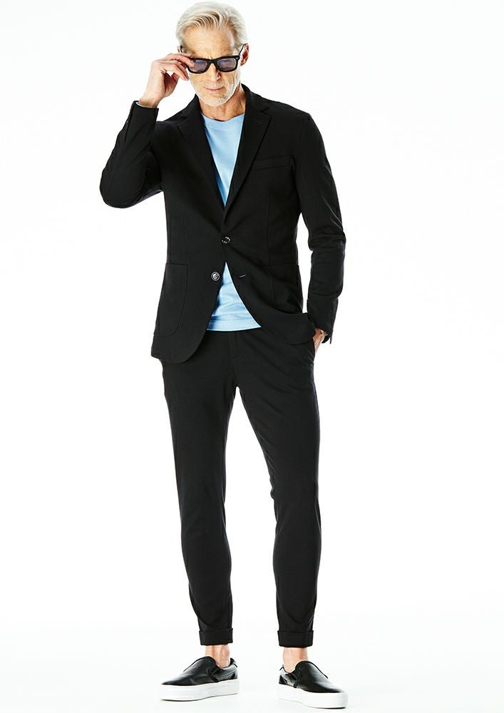 AKM エイケイエム SWING EASY SET-UP‼️ AKM】 DUAL WARM BARE PONTI SWING EASY JACKET -BLACK- | AKM