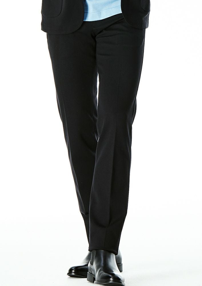 AKM】 DUAL WARM BARE PONTI STRAIGHT EASY PANTS -BLACK- | AKM