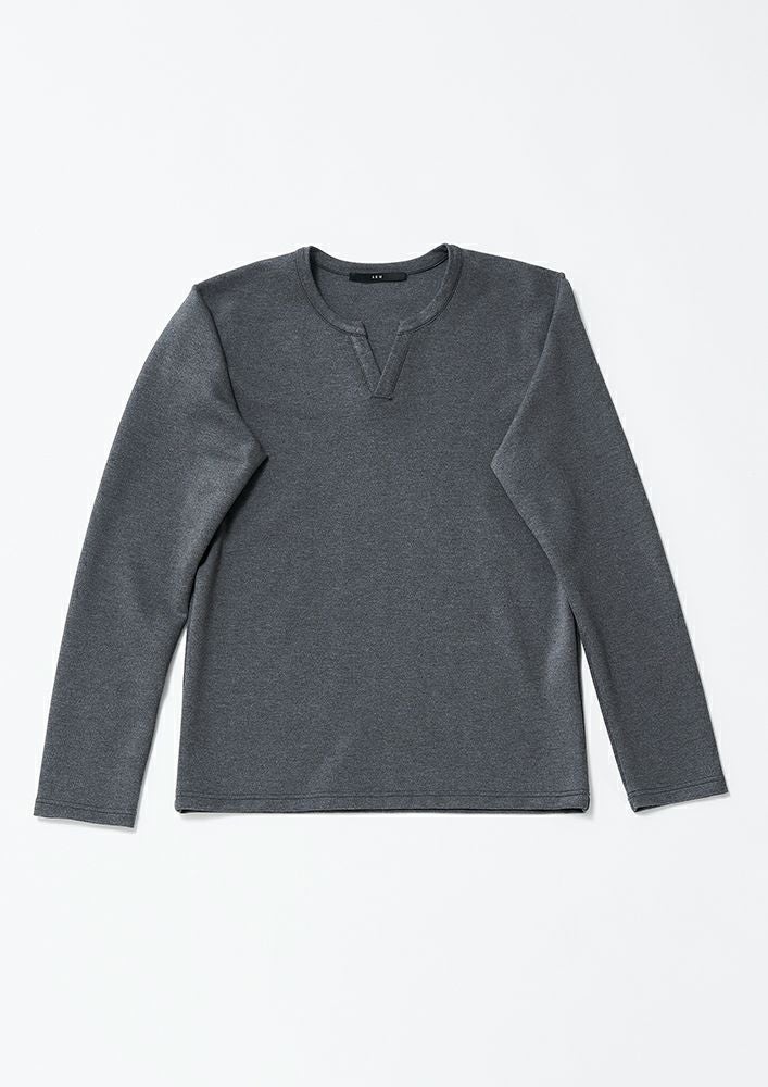 AKM DUAL WARM L/S KEY NECK カットソー　新品 AKM】 DUALWARM MOIST PONTI L/S KEY-NECK -D.GRAY- | AKM