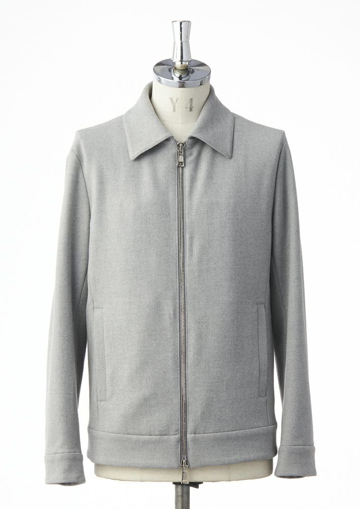 AKM グレー デニムシャツ AKM】HEAT EFFECT STRETCH ZIP SHIRT JKT -L.GRAY-