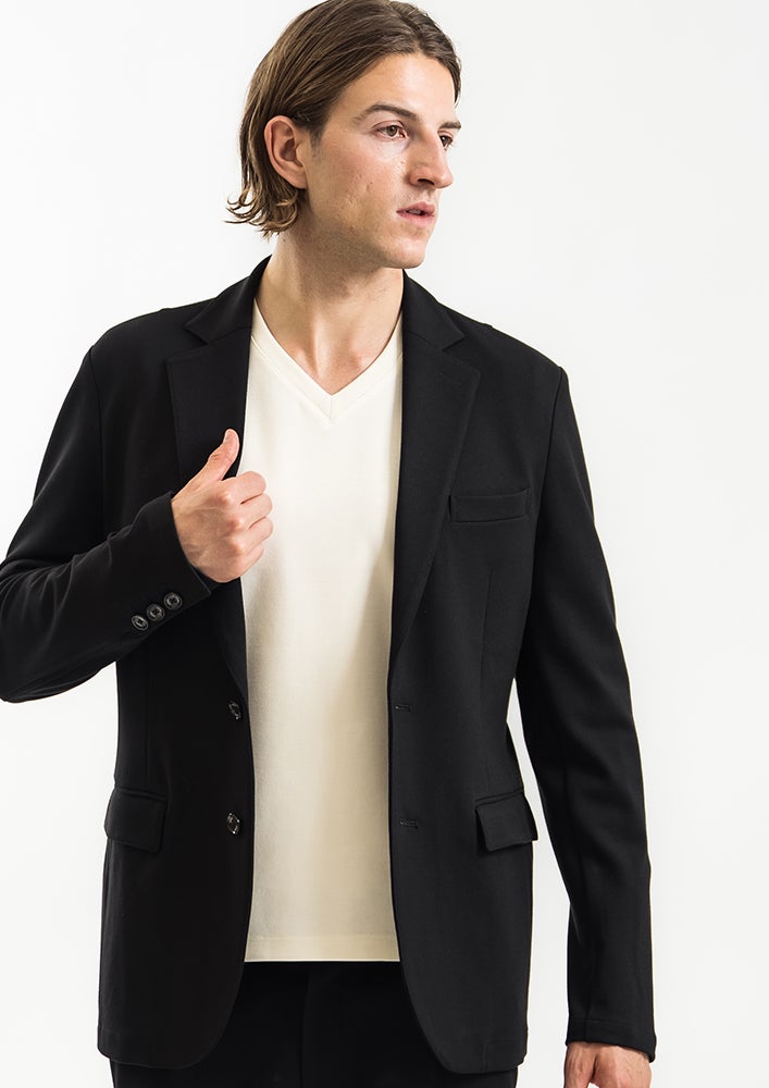AKM エイケイエム SWING EASY SET-UP‼️ 予約10月【AKM+】DUAL LUXE PONTI SWING EASY JACKET -BLACK- | AKM